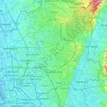 qc east map|Quezon City topographic map, elevation, terrain.